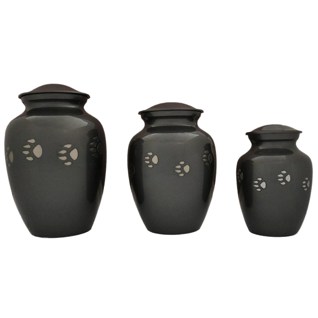 Black Paw print Vase Urn